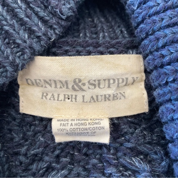 Ralph Lauren Denim & Supply knit zip up sweater. EUC like new - Picture 3 of 4